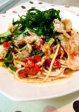 トマトとキュウリの冷しゃぶパスタ-レシピのメイン写真
