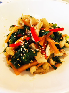 鶏皮と彩野菜のポン酢和え-レシピのメイン写真