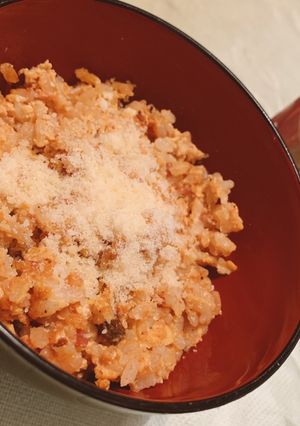 ズボラOLの朝ご飯！簡単！卵とトマト飯-レシピのメイン写真