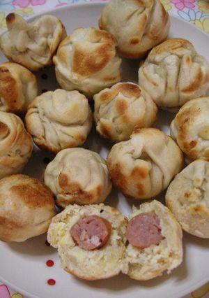 たこ焼き風♡ポテトとチーズウインナー餃子-レシピのメイン写真