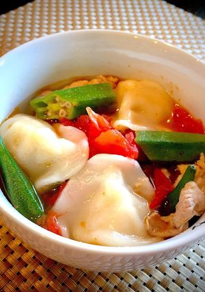 水餃子入り！夏野菜の豚汁-レシピのメイン写真