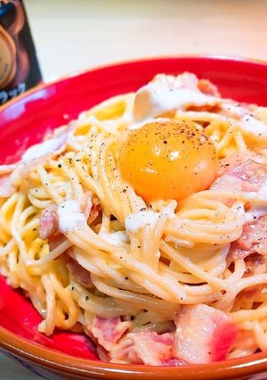 シーザードレッシングでカルボナーラ❤️-レシピのメイン写真