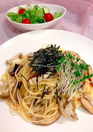 きのこ たくさん！ガーリック和風パスタ-レシピのメイン写真