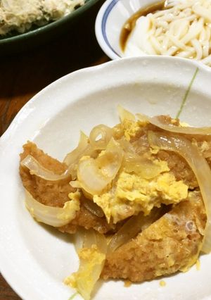 ハムカツ卵とじ丼-レシピのメイン写真