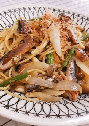 簡単☆和風いわし缶パスタ-レシピのメイン写真