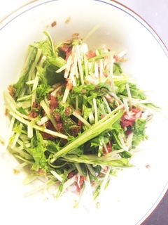 簡単一品☆水菜の梅和え-レシピのメイン写真