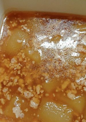 ゆうがおの鶏ひき肉あんかけ-レシピのメイン写真