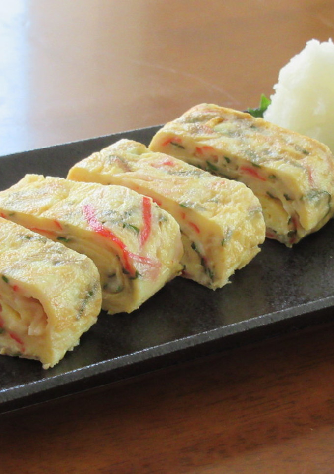 かにかまと青じその卵焼き-レシピのメイン写真