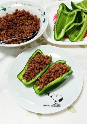 ピーマン苦手な人にも♪肉そぼろ生ピーマン-レシピのメイン写真