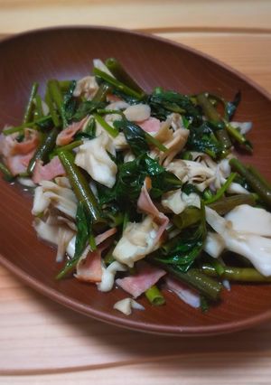 空芯菜と舞茸のソテー-レシピのメイン写真