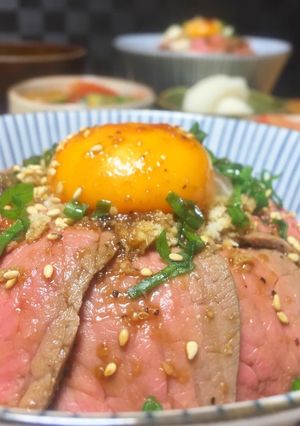 簡単！ローストビーフ丼❀(牛たたき丼)-レシピのメイン写真