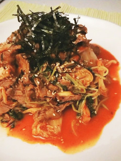 うまうま☆牛肉と豆苗の牛キムチ-レシピのメイン写真