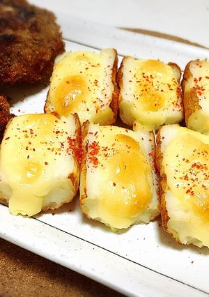 即おつまみ！ちくわのチーズのせミニボート-レシピのメイン写真
