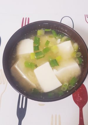 5分でできる豆腐とネギの味噌汁！-レシピのメイン写真