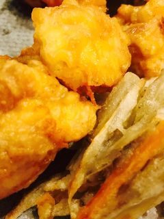 卵でふんわりとり天&ごぼうのかき揚げ-レシピのメイン写真
