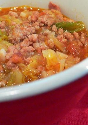 簡単キャベツたっぷりトマトスープ-レシピのメイン写真