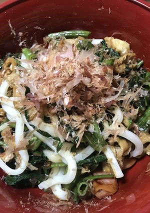 空芯菜の焼うどん-レシピのメイン写真
