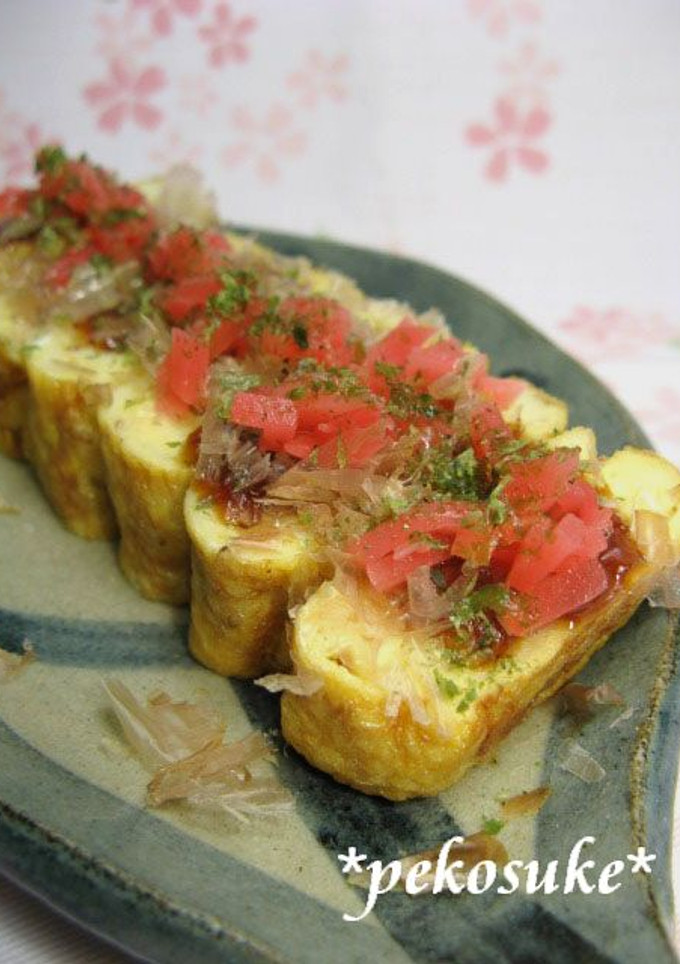 ふんわり玉子焼きdeお好み焼き風♪-レシピのメイン写真