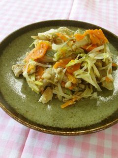 【学校給食】豚肉のねぎ塩きんぴら-レシピのメイン写真