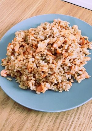 鮭のにんにく醤油玄米チャーハン-レシピのメイン写真