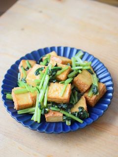 スピード!厚揚げと小松菜の中華炒め♪-レシピのメイン写真