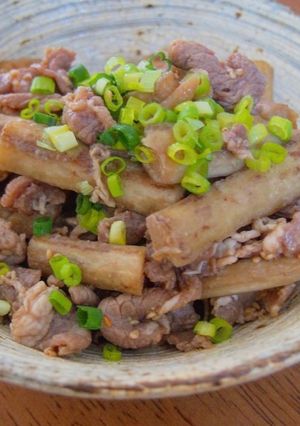 牛肉とごぼうの胡麻味噌煮-レシピのメイン写真