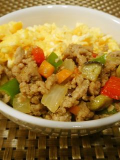 野菜そぼろ丼-レシピのメイン写真