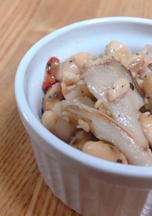 大豆ときのこのオリーブオイル煮-レシピのメイン写真