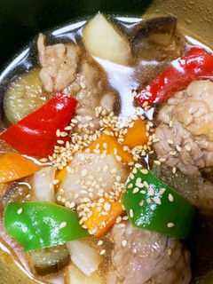 レンジで豚こま団子なす大根の甘酢煮-レシピのメイン写真