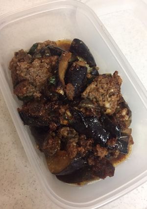 チーズ入り茄子とひき肉大葉炒め-レシピのメイン写真