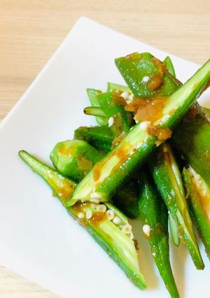 レンジで♬おくらの梅おかか和え-レシピのメイン写真