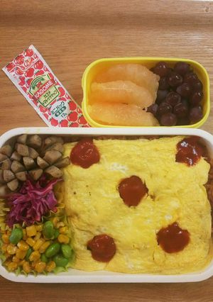 お弁当！合挽肉のオムライス(9/3)-レシピのメイン写真