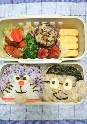 簡単キャラ弁☆ドラえもんとのび太♪-レシピのメイン写真