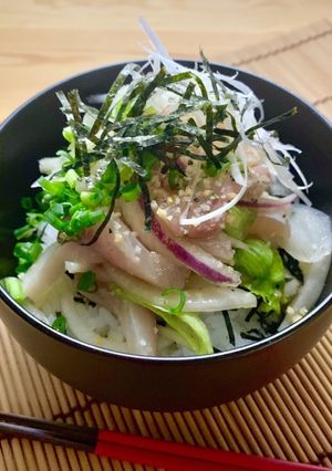 レモンペパーで洋風☆かんぱちのサラダ丼-レシピのメイン写真