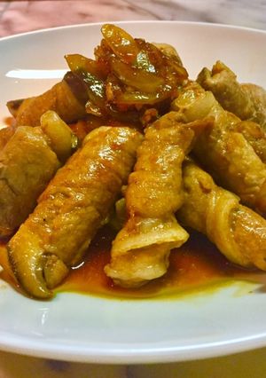 No2292エリンギ肉巻き生姜焼き-レシピのメイン写真