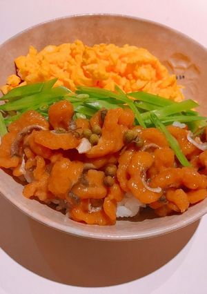 炒り玉子と鱧の山椒煮丼-レシピのメイン写真