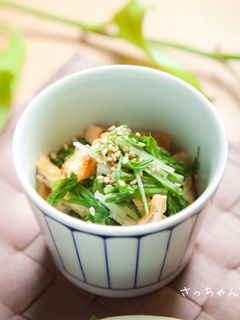 水菜と薄揚げのゴマ和え-レシピのメイン写真