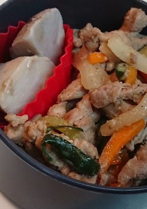 ごまが香ります✨ポークと野菜の細切り炒め-レシピのメイン写真