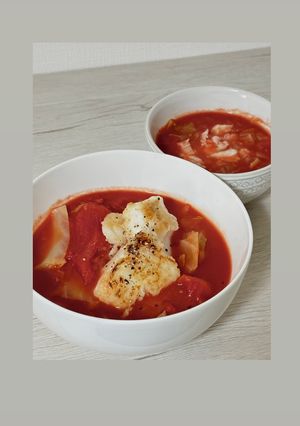 トマトとキャベツ煮込み　取り分け離乳食-レシピのメイン写真