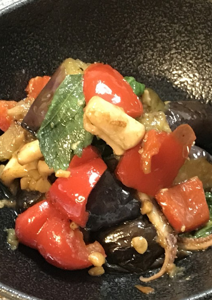 イカと茄子の納豆味噌炒め-レシピのメイン写真