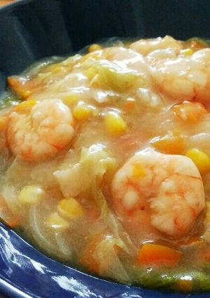 えびとお野菜の八宝菜（中華丼）-レシピのメイン写真