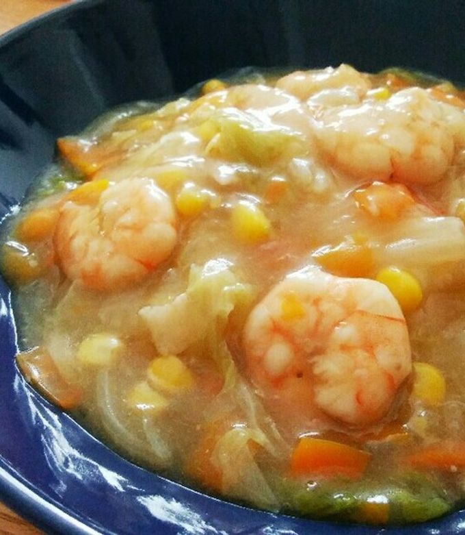 えびとお野菜の八宝菜(中華丼)-レシピのメイン写真