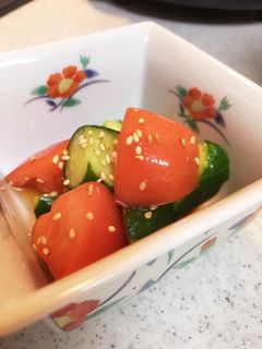 キュウリとトマトのササっと和風マリネ-レシピのメイン写真