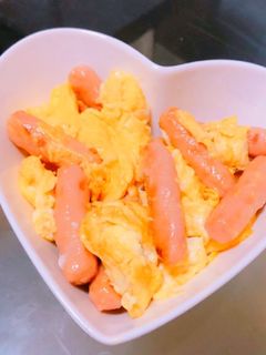 ポークビッツの卵炒め-レシピのメイン写真