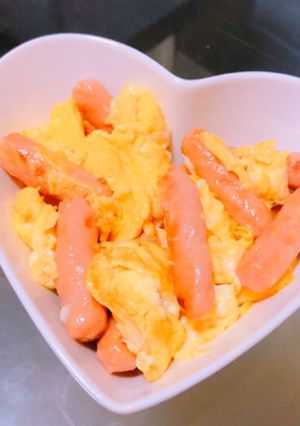 ポークビッツの卵炒め-レシピのメイン写真