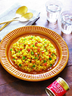 ベーコンと野菜のレンチン和風カレーピラフ-レシピのメイン写真