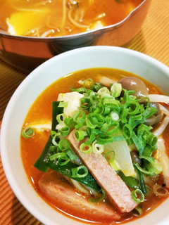 小鍋でさっと簡単⭐プデチゲ부대찌개⭐-レシピのメイン写真