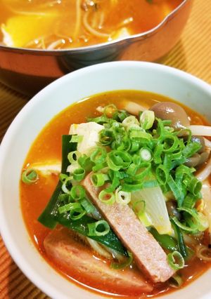 小鍋でさっと簡単⭐プデチゲ부대찌개⭐-レシピのメイン写真
