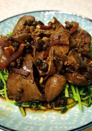 ピリリと旨い♪鶏レバーとハツの実山椒煮-レシピのメイン写真