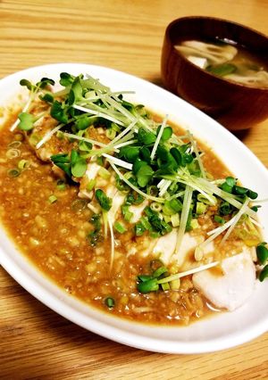 鶏胸し~っとり⭐辛くない!コク旨よだれ鶏-レシピのメイン写真